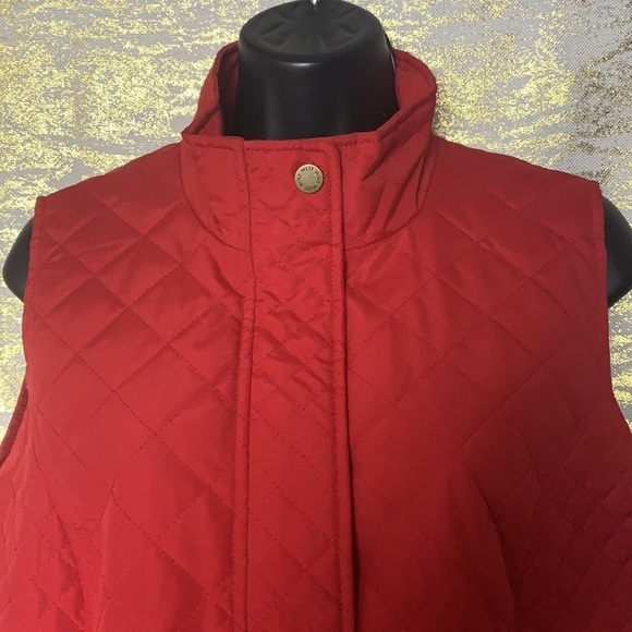 NINE West Hot Red Sleeveless Women’s Puffer Vest Size M - Picture 3 of 12